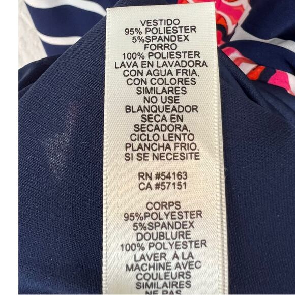 Eliza J Stripe Floral Shift Jersey Dress - Picture 9 of 9